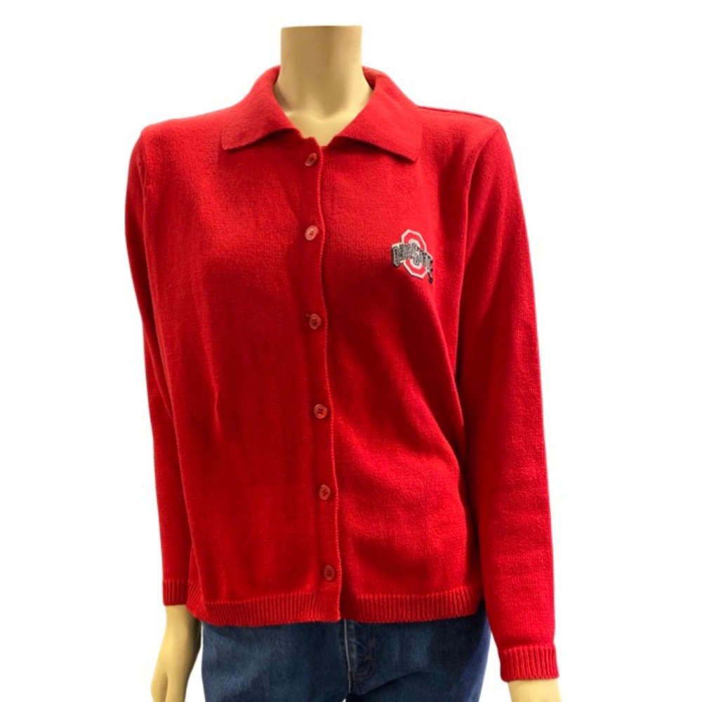 Las olas vintage Ohio red cardigan Ohio state